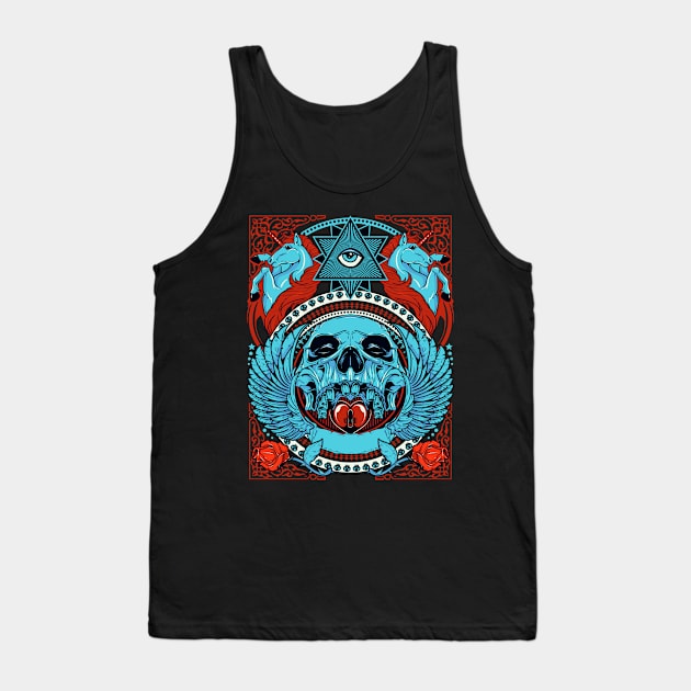 skull with horse and wings Tank Top by MuftiArt